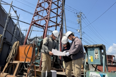 さく井工事の様子